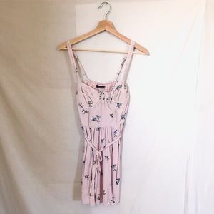 abercrombie // light pink floral corset-style dress